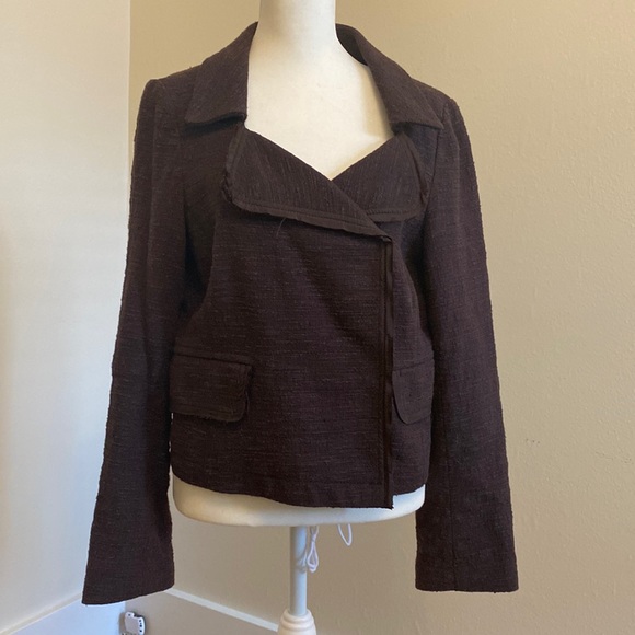 Retro-feeling brown tweed Banana Republic blazer - Picture 1 of 8